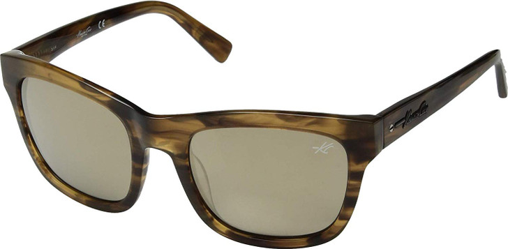 Kenneth Cole Designer Sunglasses KC7201-62C in Havana with Gold Mirror Lens