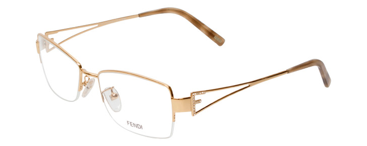 Fendi Designer Eyeglasses F612R-757 in Gold 54mm :: Progressive