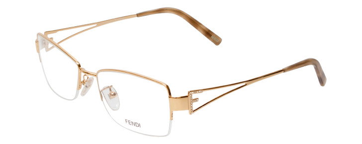 Fendi Designer Eyeglasses F612R-757 in Gold 54mm :: Rx Bi-Focal