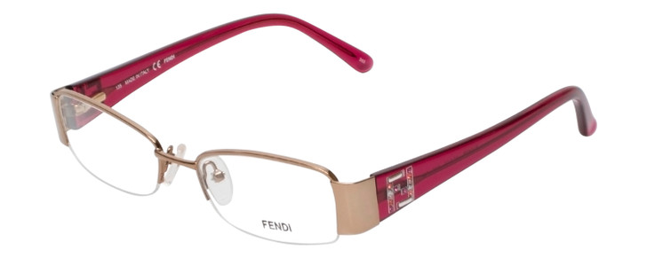 Fendi Designer Reading Glasses F1043R-663 in Gold Rose 49mm