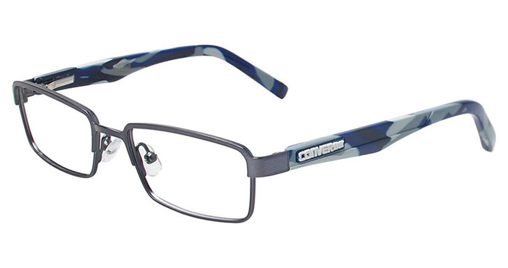 Converse Designer Eyeglasses K012-BLU-GUN in Blue-Gun 50mm :: Rx Single Vision