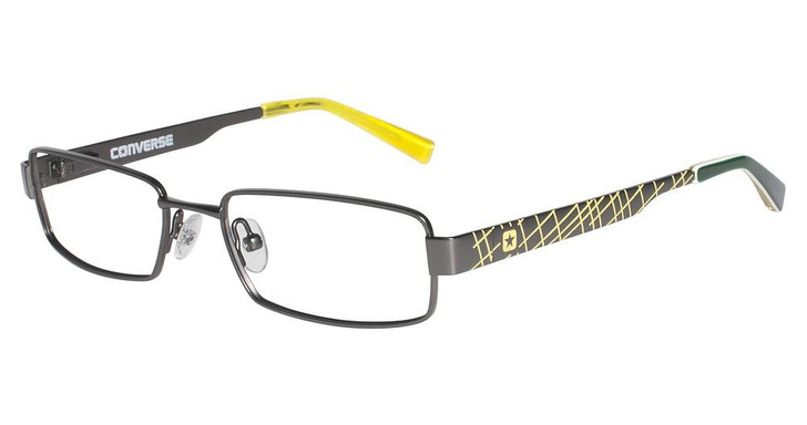 Converse Designer Reading Glasses ZAP-GUN Gunmetal Silver Grey Yellow 50mm New