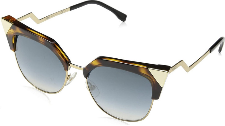 Fendi Designer Sunglasses FF0149-0TLW in Havana with Navy Gradient Lens