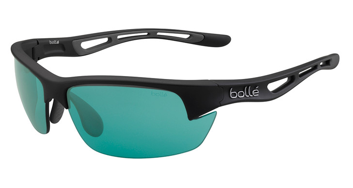 Bollé Tennis Sunglasses: Bolt Small in Matte Black with CompetiVision Gun