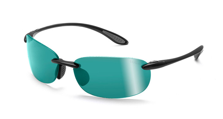 Bollé Tennis Sunglasses: Kickback in Shiny Black with CompetiVision Gun