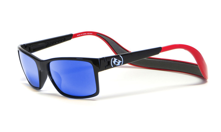 Hoven Eyewear MONIX in Black / Red with Gloss Grey & Sky Blue Polarized