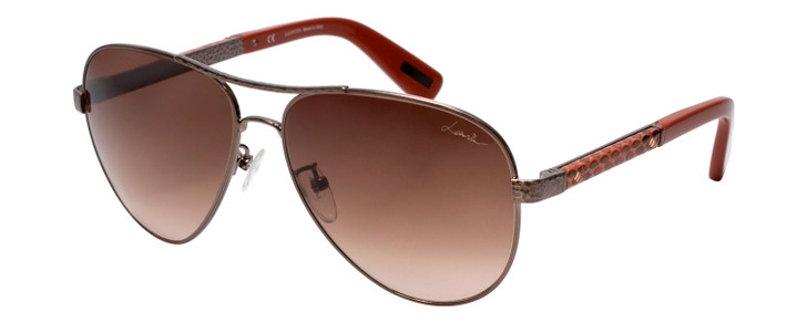 Lanvin Designer Sunglass Copper Bronze Snake Skin Brown Gradient SLN037V-448X-59