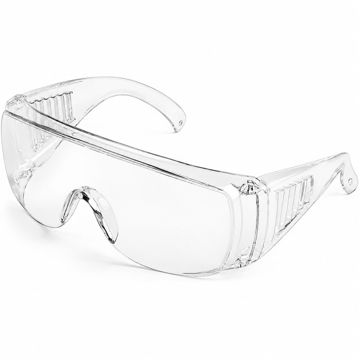 Calabria 1003 Anti Splash Safety Glasses Fitover with 100%UV PROTECTION IN CLEAR
