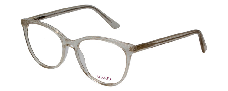 Vivid Designer Reading Eyeglasses Splash 75 in Clear Sparkle 52 mm Rx SV