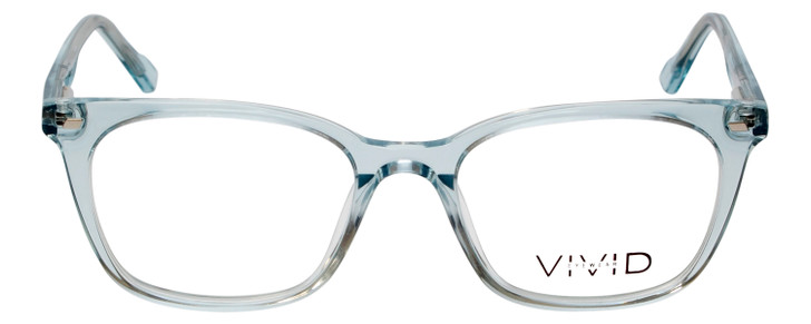 Vivid Designer Reading Eyeglasses 912 Crystal Blue Clear 51 mm Progressive