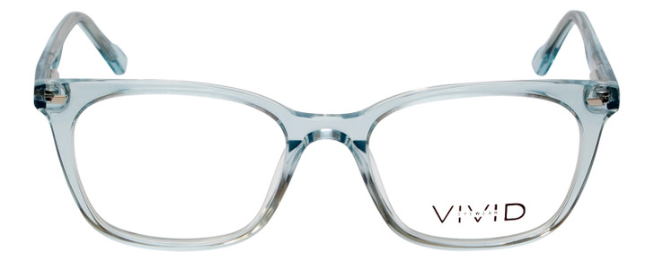 Vivid Designer Reading Eyeglasses 912 Crystal Blue Clear 51 mm Bi-Focal