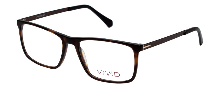 Vivid Designer Reading Eye Glasses 891 Matte Demi/Amber/Brown 55 mm Rx SV