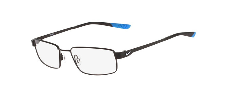 Nike Reading Eye Glasses 4270-007 in Satin Black & Blue Frames 54 mm Custom Lens
