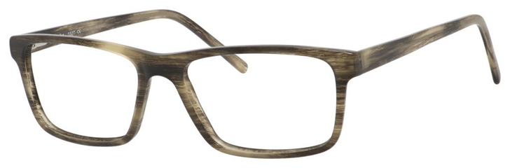 Esquire Rectangular Frame Eyeglasses EQ1527 in Moss/Brown-53mm Custom Lens