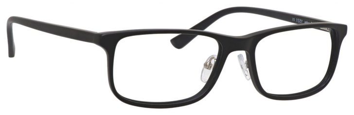 Esquire EQ1531 Mens Rectangular Frame Eyeglasses in Matte Black 55 mm Custom Lens