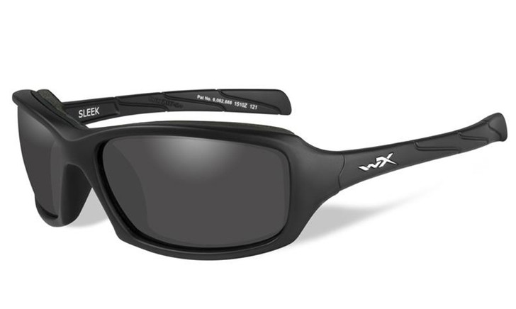 Wiley-X High Performance Eyewear Sleek Sunglasses in Matte-Black with Grey Lens (CCSLE02)