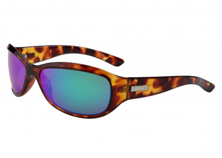 Ono's Polarized Sunglasses: Harbor Docks in Tortoise &amp; Green Mirror