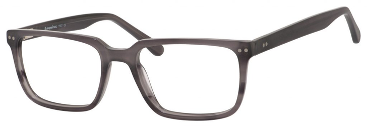 Esquire Men's EQ1557 Rectangular Frame Eyeglasses in Black/Grey 53mm Bi-Focal