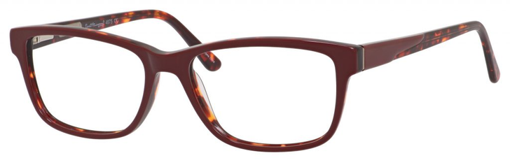 Hemingway H4675 Unisex Rectangular Eyeglasses in Burgundy/Tortoise 52 mm Custom Lens