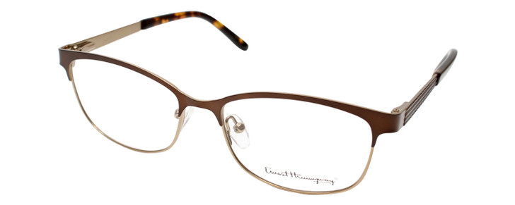 Ernest Hemingway H4686 Semi-Rimless Eyeglasses in Brown 51 mm Bi-Focal