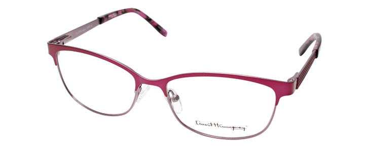 Ernest Hemingway Women's H4686 Semi-Rimless Eyeglasses in Burgundy/Red 51 mm