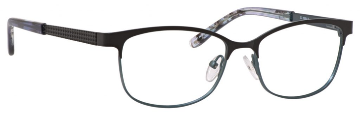 Ernest Hemingway H4686 Semi-Rimless Eyeglasses in Black/Blue 51 mm Custom Lens