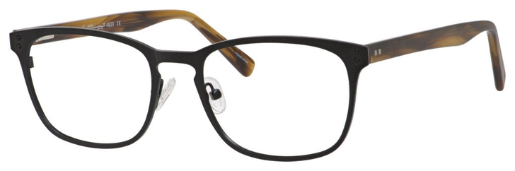 Ernest Hemingway H4820 Unisex Oval Frame Eyeglasses in Satin Black 52 mm