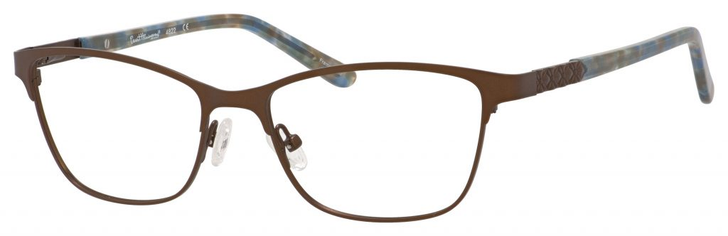 Ernest Hemingway H4822 Womens Rectangular Frame Eyeglasses in Brown 52 mm Custom Lens