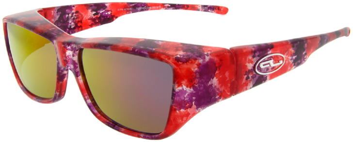 Jonathan Paul LARGE Fitovers Malibu in Berry Crush Red w/Polarized Purple Mirror