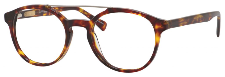 Ernest Hemingway H4826 Unisex Round Frame Eyeglasses in Shiny Tortoise 50 mm Bi-Focal