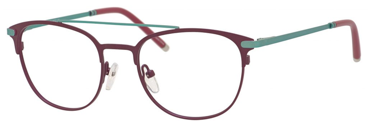 Ernest Hemingway H4832 Womens Round Eyeglasses in Burgundy/Teal 49 mm  Bi-Focal