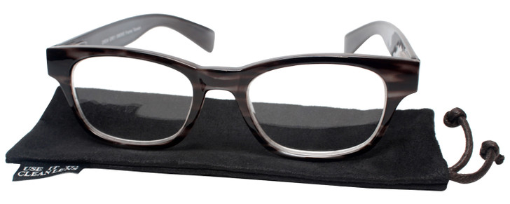 Calabria Drew Square Designer Reading Glasses 48 mm in Smoke Grey,Red,or Brown