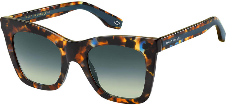 Marc Jacobs Designer Sunglasses MARC279-0FZL Blue Havana/Grey Green Gradient 50m