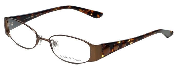 Via Spiga Designer Blue Light Blocking Reading Glasses Adria-560 in Brown 51mm N