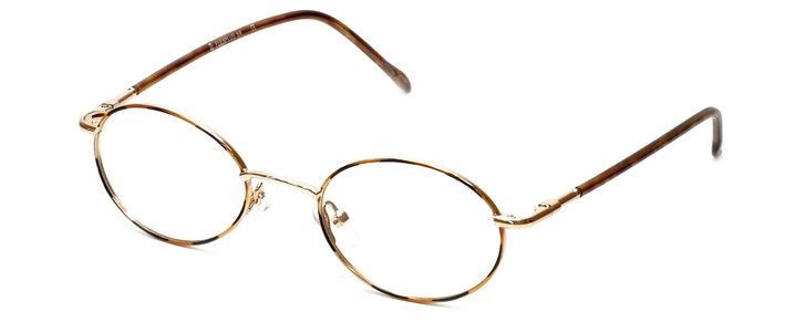 Flex Plus Blue Light Blocking Reading Glasses Model 64 in Gold-Demi-Amber 46mm N