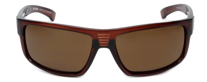 Harley-Davidson Official Designer Sunglasses HD0110V-48E in Brown Frame with Amb