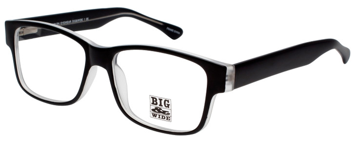 Big&Wide Designer Progressive Blue Light Glasses BW1 Matte Black Crystal 60mm