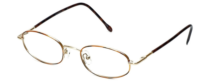 Flex Plus Progressive Lens Blue Light Block Glasses Model 86 Gold-Demi-Amber 48m