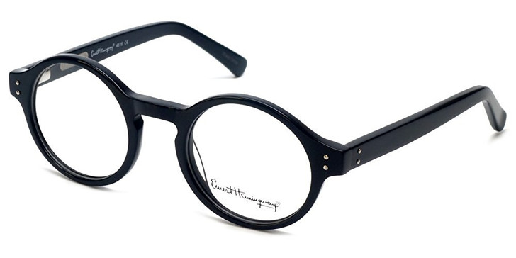 Ernest Hemingway Designer Progressive Lens Blue Light Glasses H4616 Black 47mm