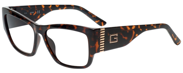 Guess GU7623 Ladies Cateye Havana Tortoise Brown 57mm Prescription Eyeglasses Rx