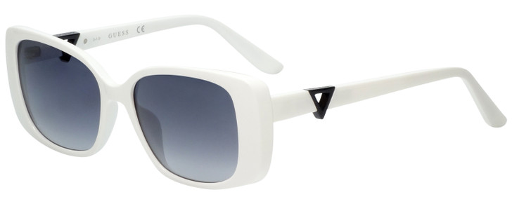 Guess GU7631-21B-53mm Ladies Butterfly Sunglasses White with/Smoke Grey Gradient