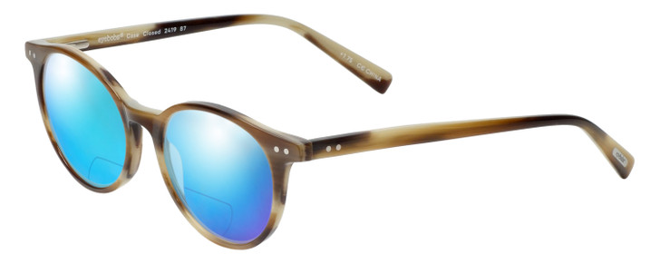 Eyebobs Case Closed Ladies Polarized Bi-Focal Sunglasses Brown Ivory White Horn