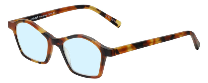 Eyebobs Firecracker Blue Light Block Eyeglasses Tortoise Brown Gold Orange Black