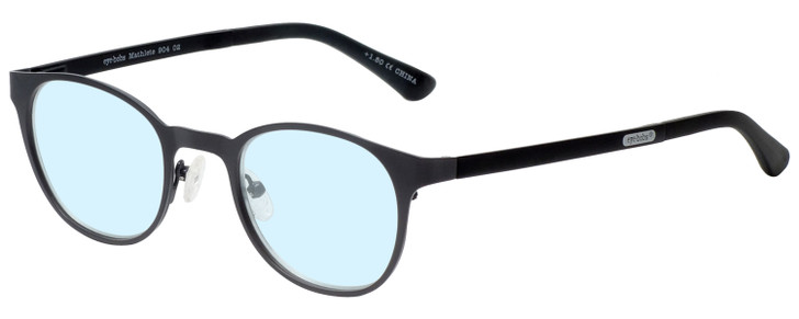 Eyebobs Mathlete Progressive Lens Blue Light Block Glasses Matte Gun Metal Black