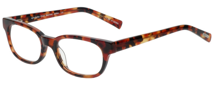 Profile View of Eyebobs Over Served Oval Reading Glasses Tortoise Havana Brown Gold Crystal 51mm