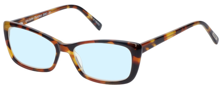 Eyebobs Purrfect Women Blue Light Blocking Eyeglasses Cateye Tortoise Brown Gold