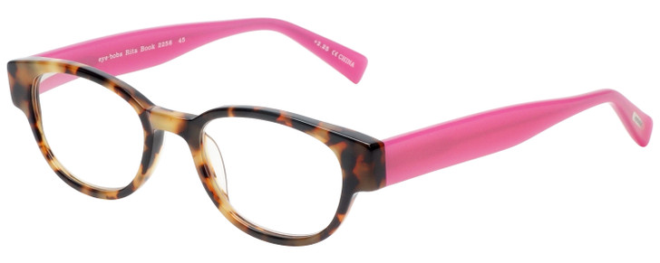 Eyebobs Rita Book Blonde Tortoise Brown Gold Pink 47mm Progressive Rx Eyeglasses