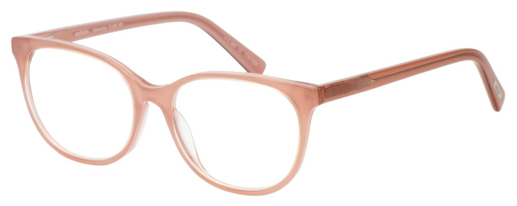 Profile View of Eyebobs Sweetie Ladies Cateye Designer Reading Glasses Pink Crystal Blush 54 mm