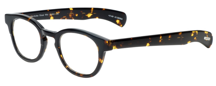 Eyebobs Total Wit Round Reading Glasses Tortoise Havana Brown Gold Crystal 46 mm