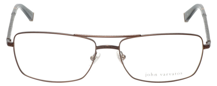 John Varvatos V148 Mens Classic Antique Brown Eyeglasses 60 mm Custom L&R Lenses